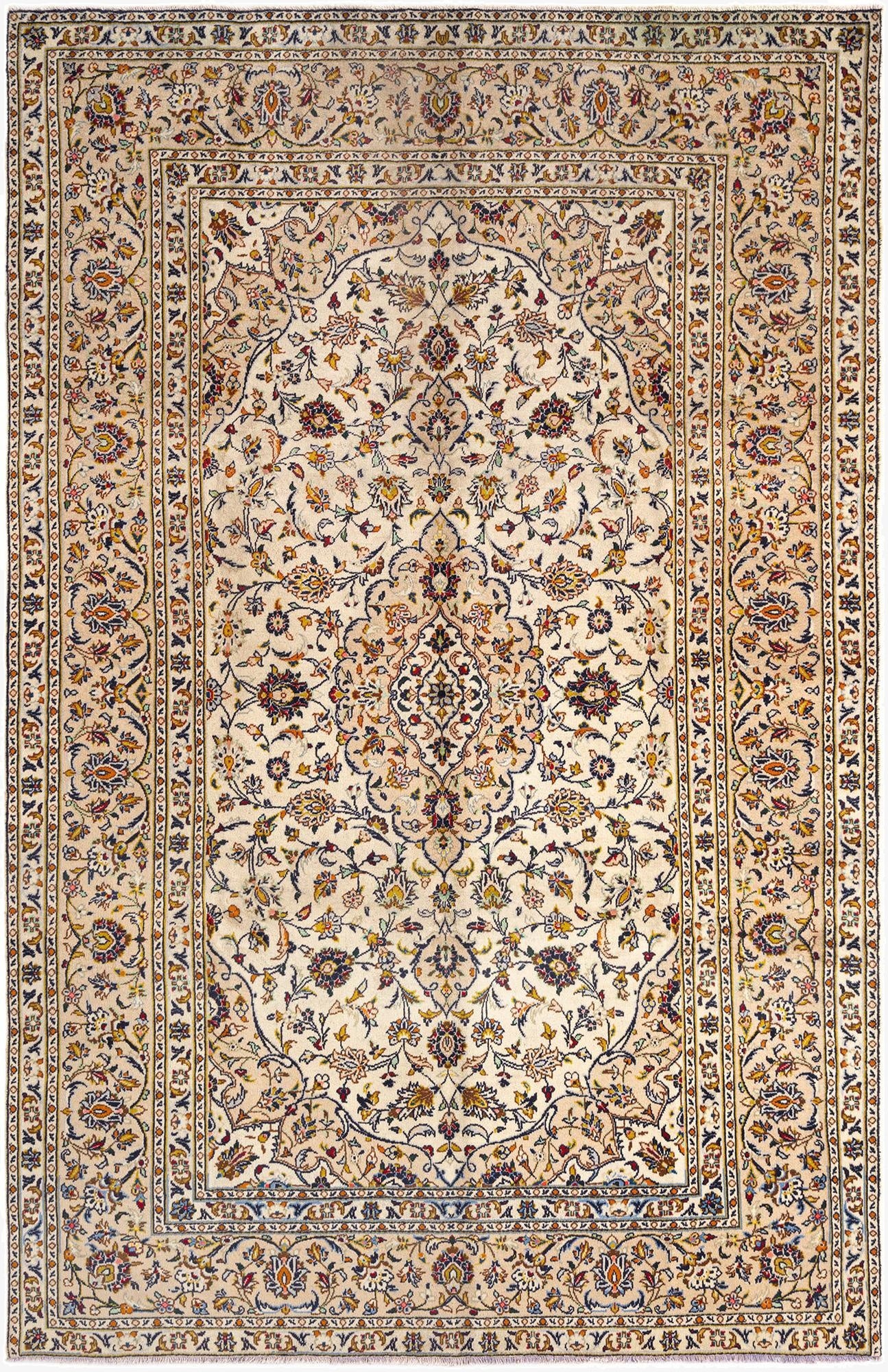 6' 3 x 9' 10 Kashan Wool Rug