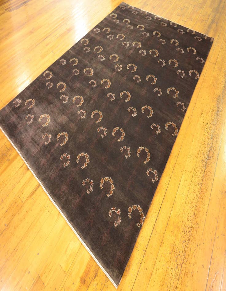 Detail image of 6' 7 x 9' 9 Hand Knotted Kashkuli Gabbeh Oriental Wool Rug