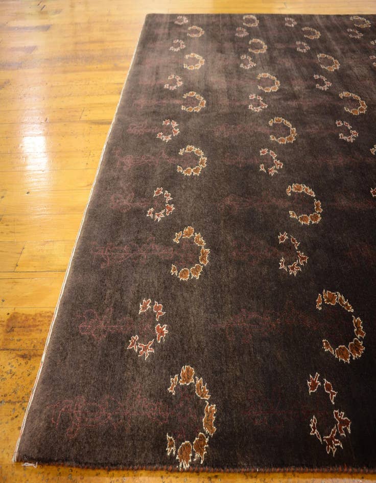 Detail image of 6' 7 x 9' 9 Hand Knotted Kashkuli Gabbeh Oriental Wool Rug