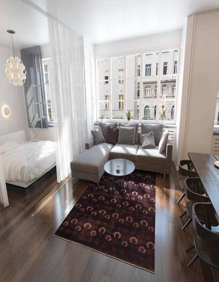 Detail image of 6' 7 x 9' 9 Hand Knotted Kashkuli Gabbeh Oriental Wool Rug