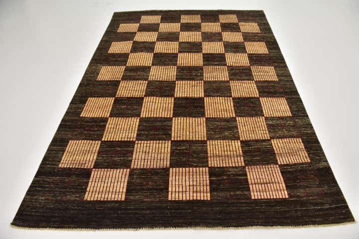 5' 9 x 8' Hand Knotted Kashkuli Gabbeh Wool Rug