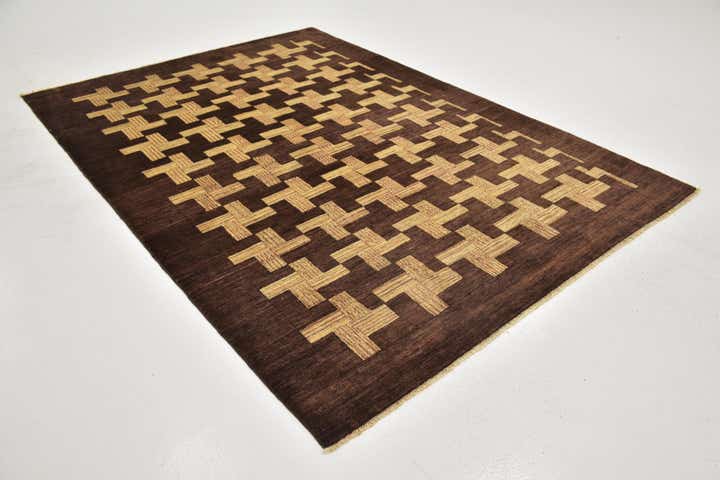 6' 2 x 8' 8 Hand Knotted Kashkuli Gabbeh Wool Rug