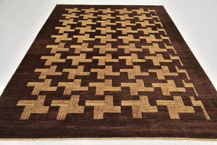 6' 2 x 8' 8 Hand Knotted Kashkuli Gabbeh Wool Rug