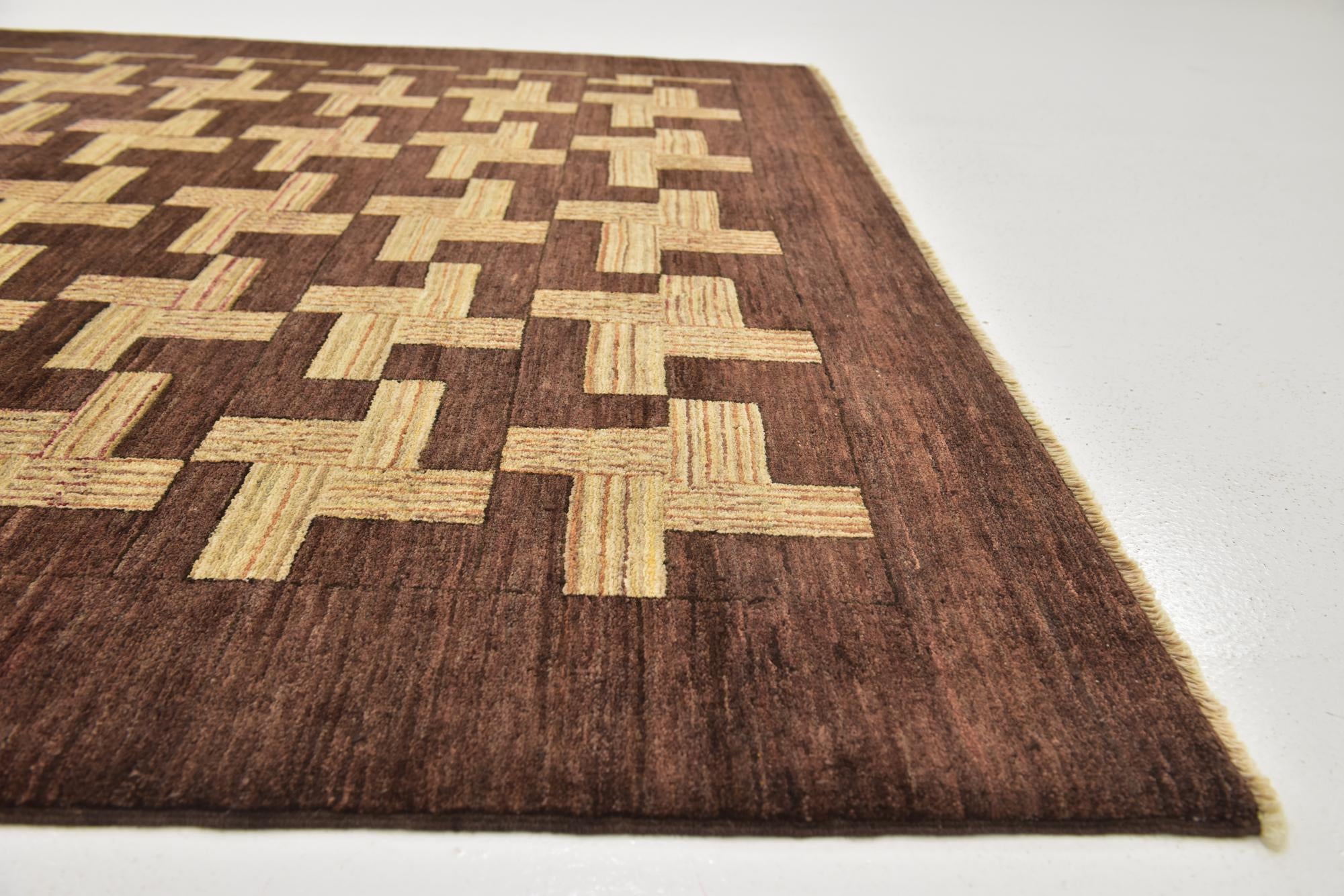 6' 2 x 8' 8 Hand Knotted Kashkuli Gabbeh Wool Rug