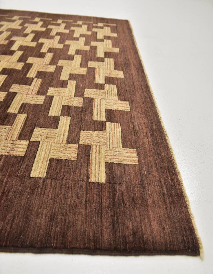 Detail image of 6' 2 x 8' 8  Hand Knotted Kashkuli Gabbeh Wool Rug