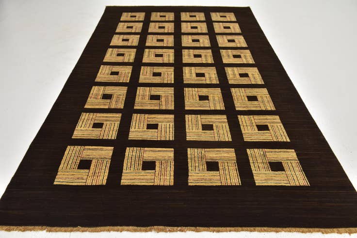 Detail image of 5' 9 x 9' 10 Hand Knotted Kashkuli Gabbeh Wool Rug