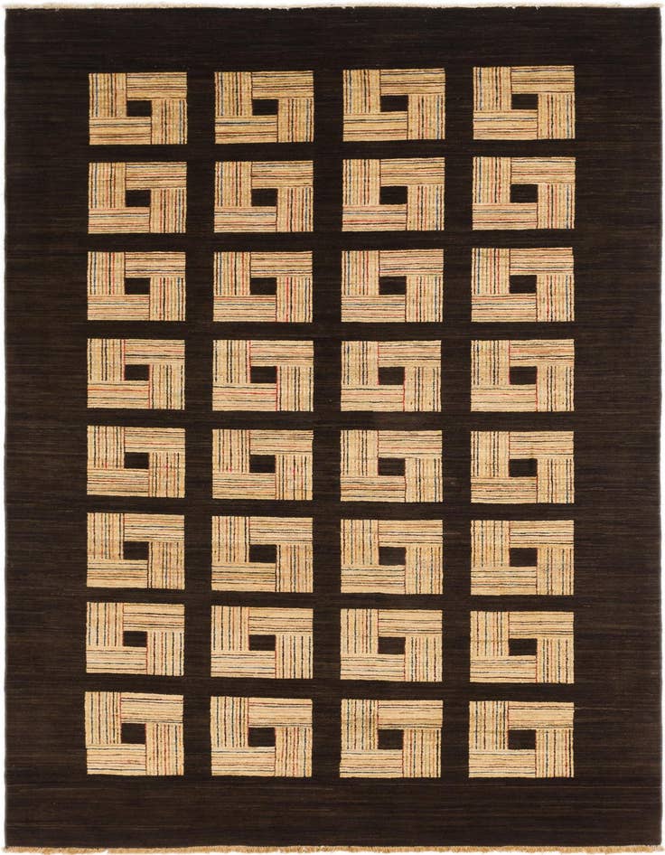 Detail image of 5' 9 x 9' 10 Hand Knotted Kashkuli Gabbeh Wool Rug