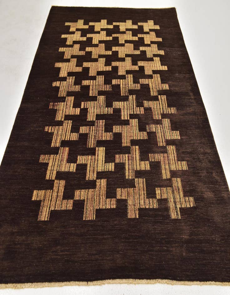 Detail image of 6' x 8' 8 Hand Knotted Kashkuli Gabbeh Wool Rug