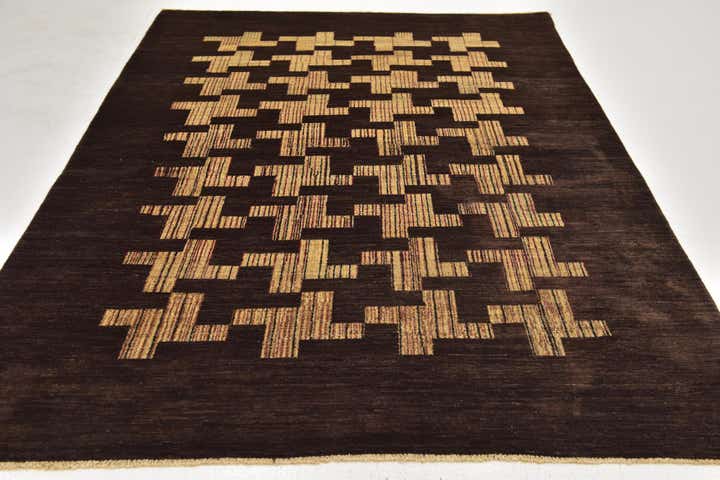 6' x 8' 8 Hand Knotted Kashkuli Gabbeh Wool Rug