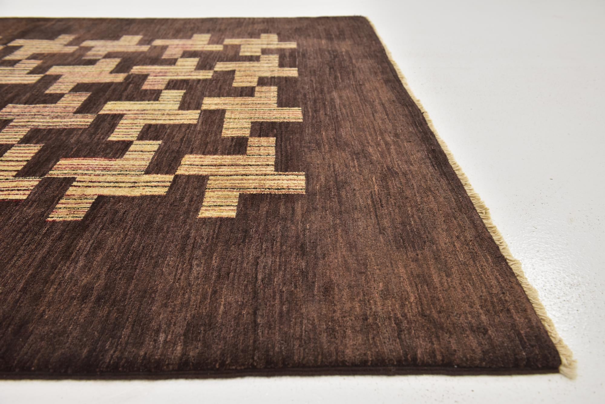 6' x 8' 8 Hand Knotted Kashkuli Gabbeh Wool Rug