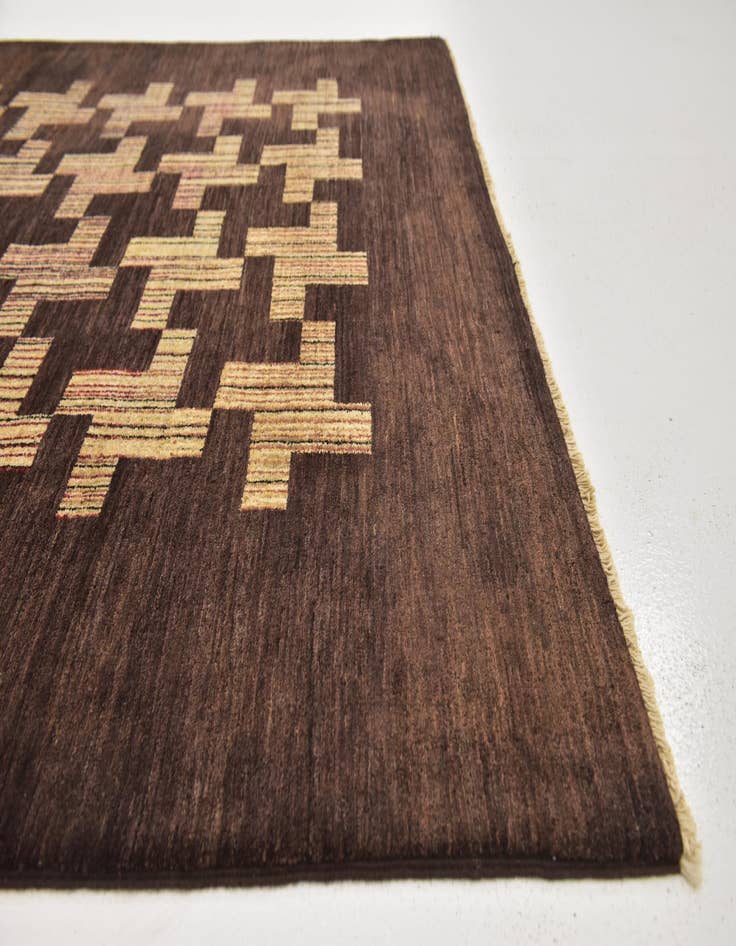 Detail image of 6' x 8' 8  Hand Knotted Kashkuli Gabbeh Wool Rug