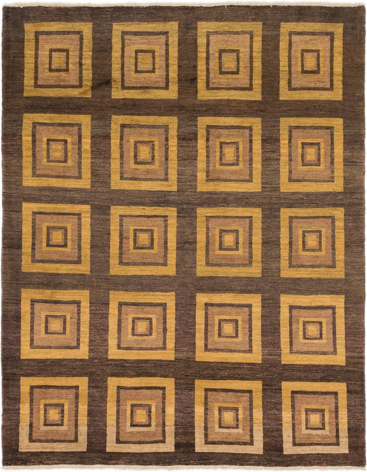 Detail image of 6' x 8' 2 Hand Knotted Kashkuli Gabbeh Wool Rug