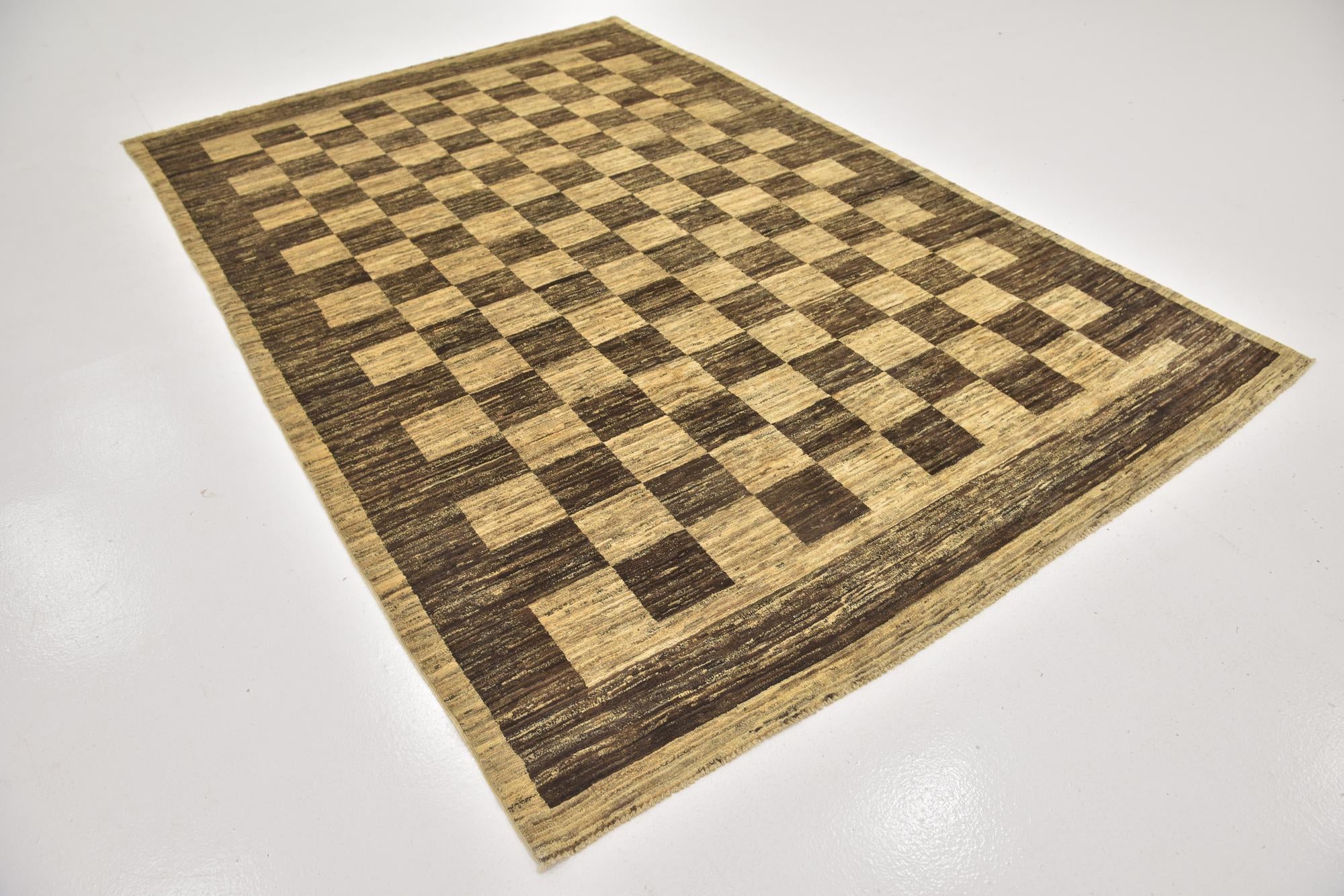 6' 6 x 9' 8 Hand Knotted Kashkuli Gabbeh Wool Rug