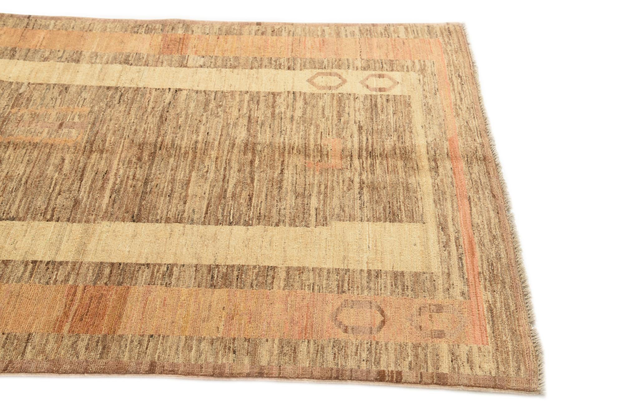 3' 9 x 5' 10 Hand Knotted Kashkuli Gabbeh Wool Rug