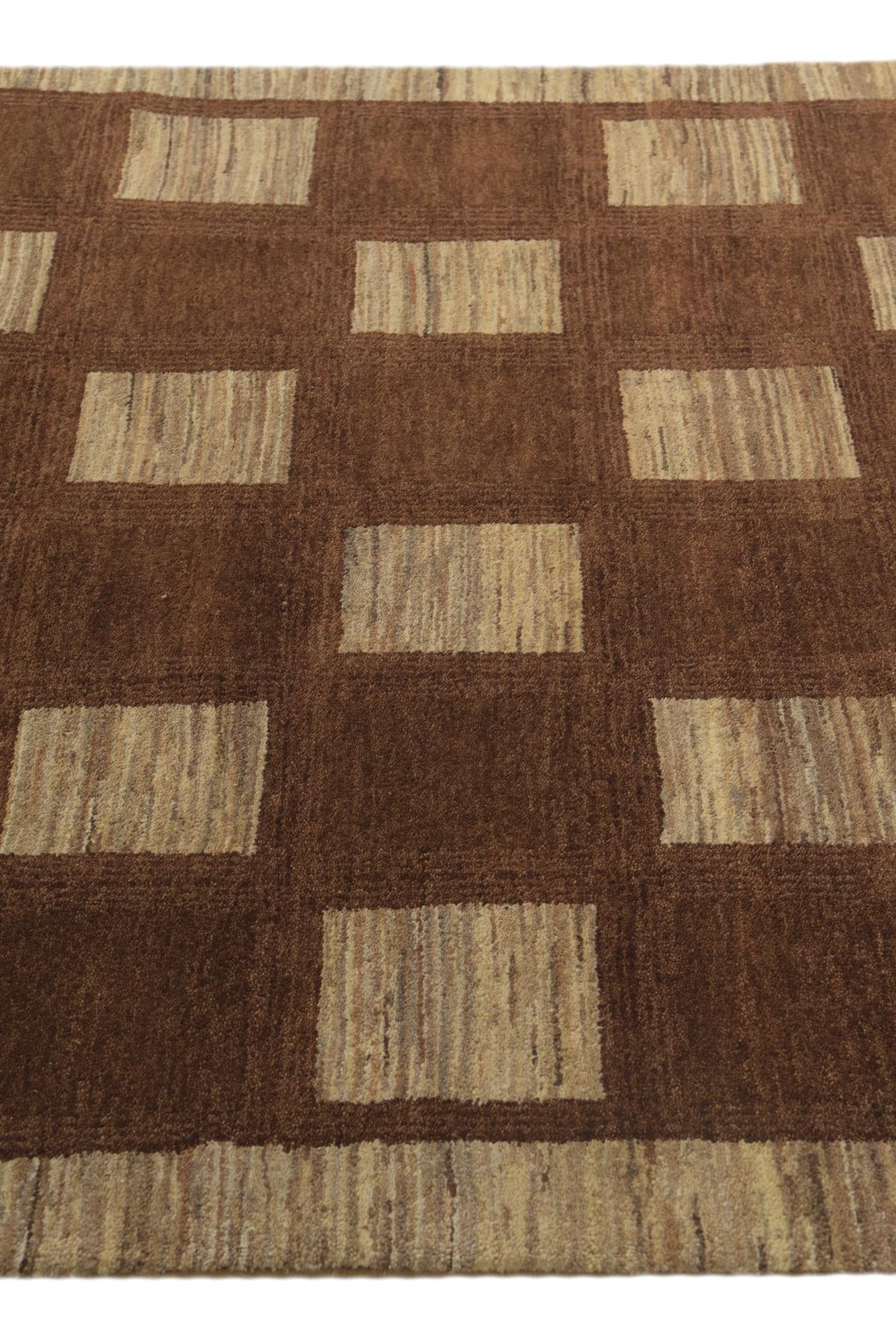 4' 6 x 7' 2 Hand Knotted Kashkuli Gabbeh Oriental Wool Rug