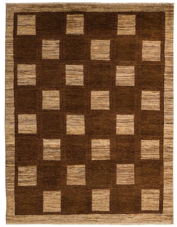 Detail image of 4' 6 x 7' 2 Hand Knotted Kashkuli Gabbeh Oriental Wool Rug