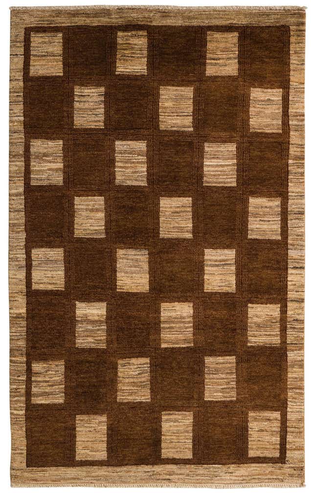 4' 6 x 7' 2 Hand Knotted Kashkuli Gabbeh Oriental Wool Rug