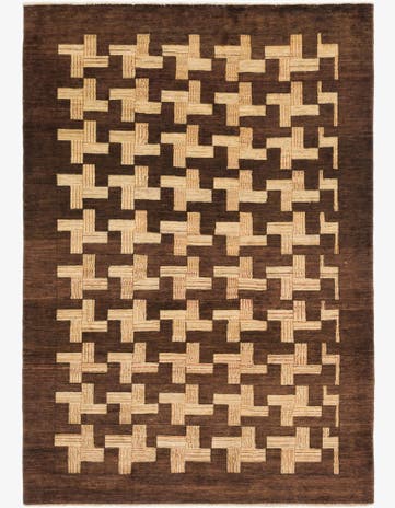 6' 2 x 8' 8 Hand Knotted Kashkuli Gabbeh Wool Rug