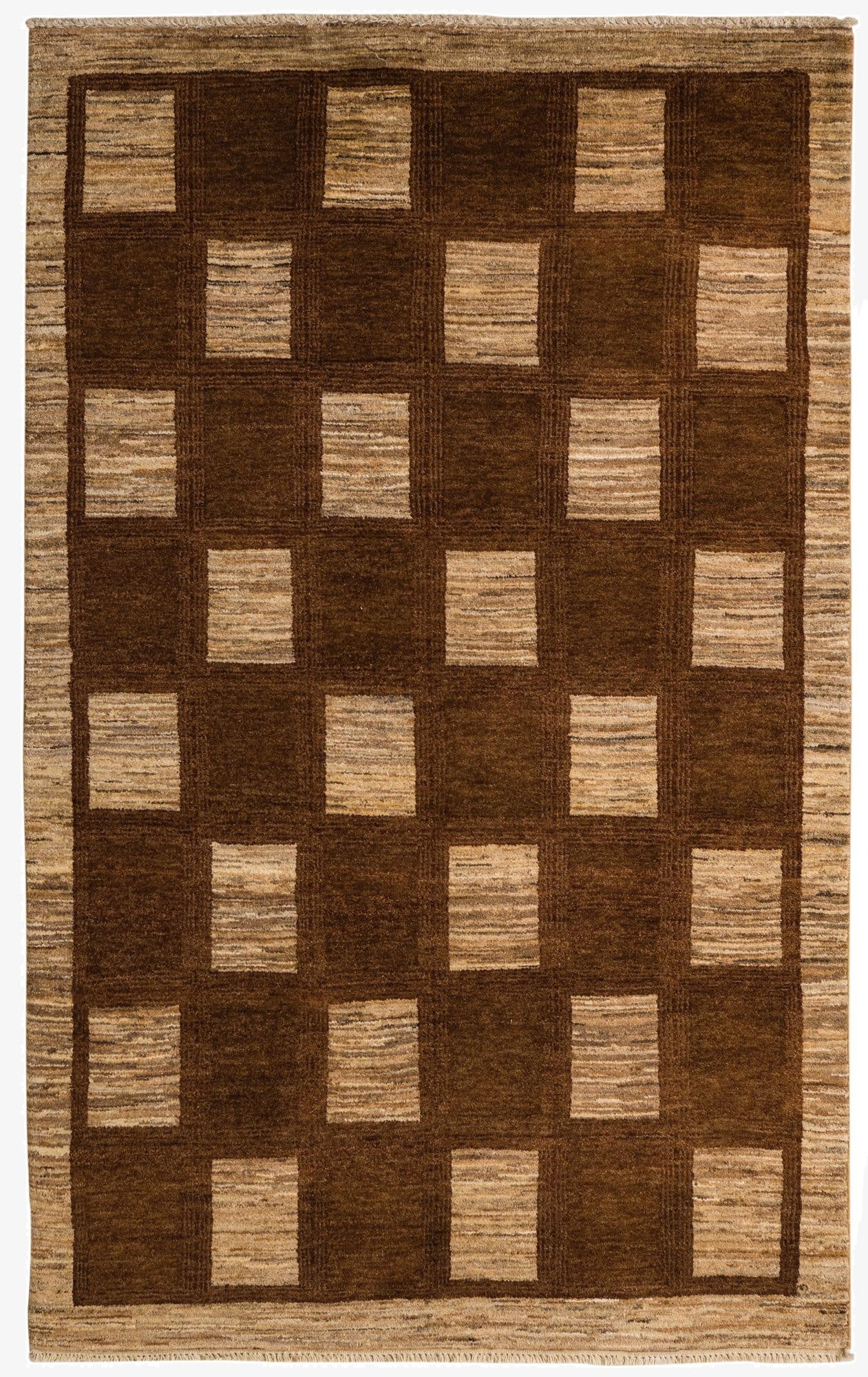 4' 6 x 7' 2  Hand Knotted Kashkuli Gabbeh Oriental Wool Rug