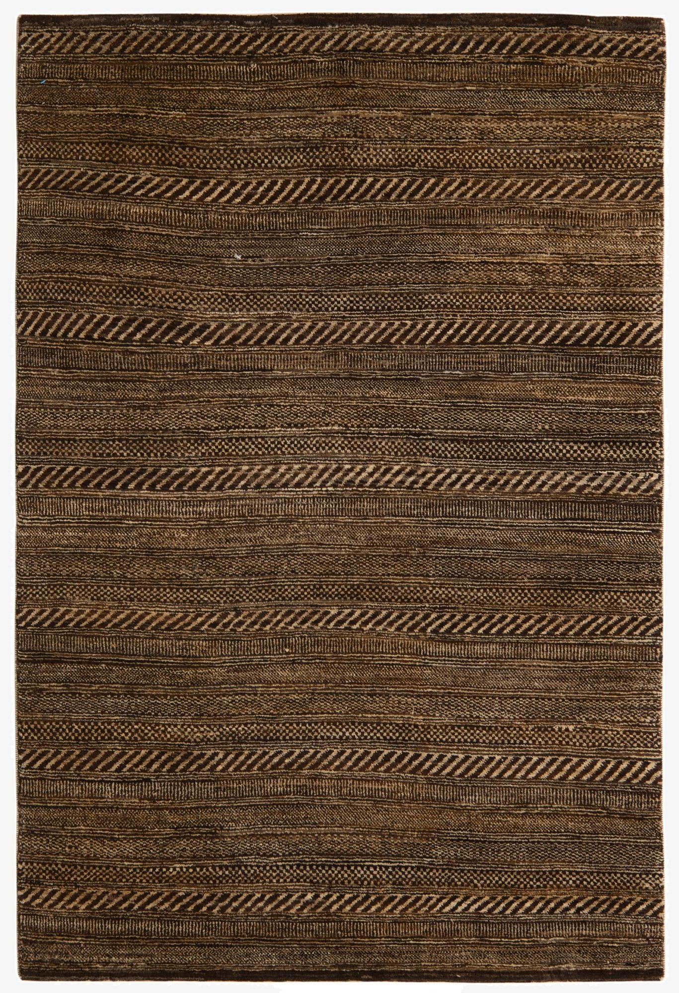 4' 5 x 6' 8  Hand Knotted Kashkuli Gabbeh Oriental Wool Rug
