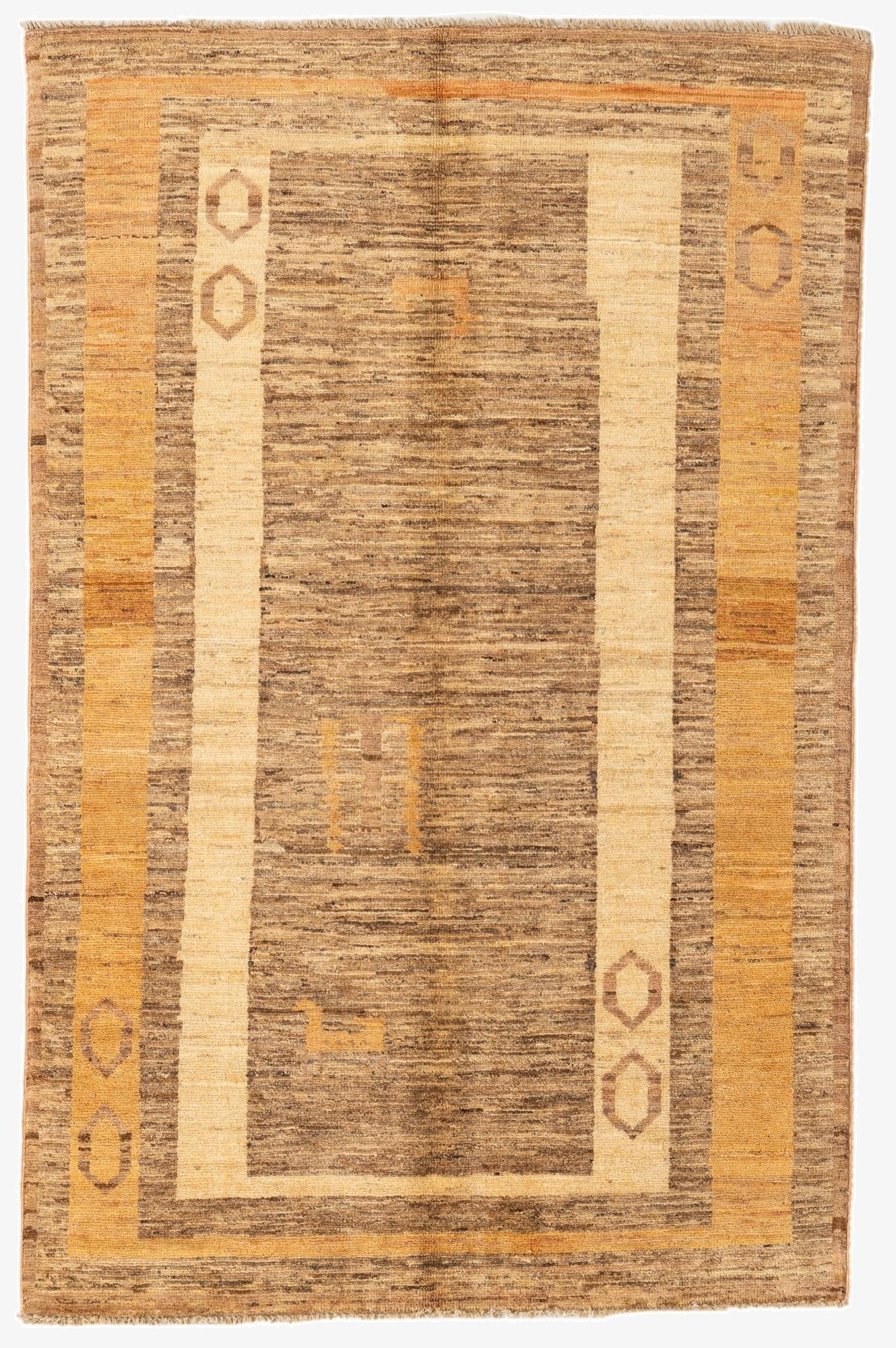 3' 9 x 5' 10  Hand Knotted Kashkuli Gabbeh Wool Rug