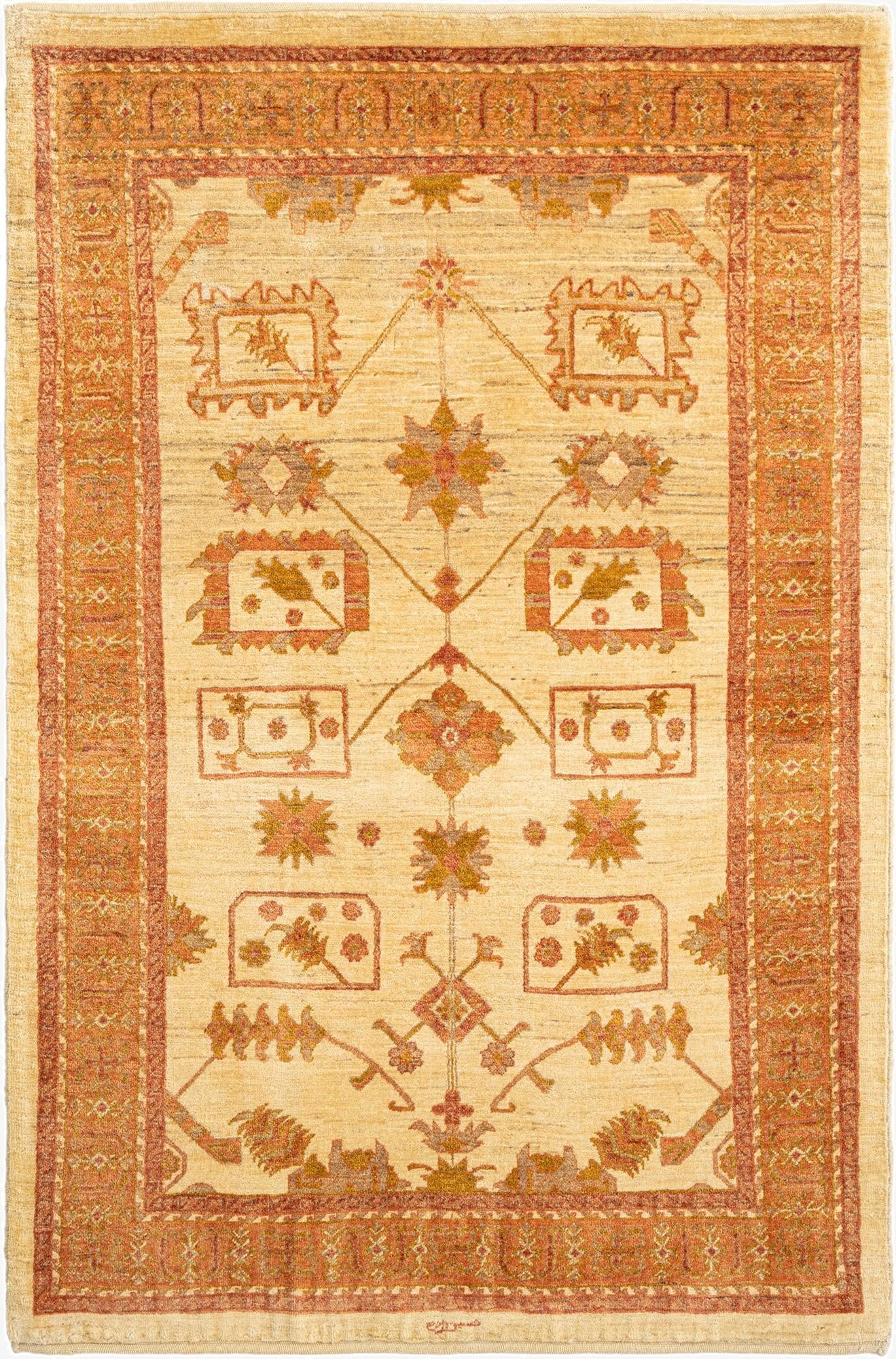3' 7 x 5' 5 Kashkuli Wool Rug