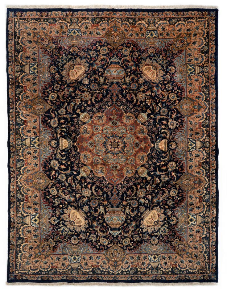 Detail image of 9' 10 x 13' 1 Hand Knotted Kashmar Persian Wool Rug