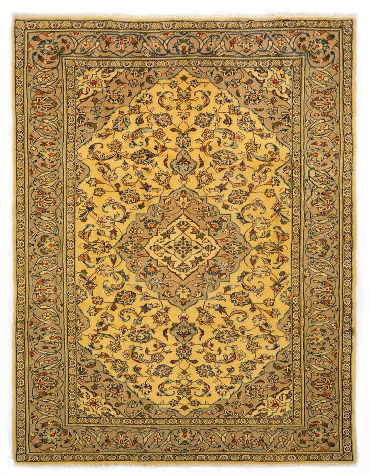 Detail image of 6' 4 x 9' 9 Hand Knotted Kashmar Persian Wool Rug