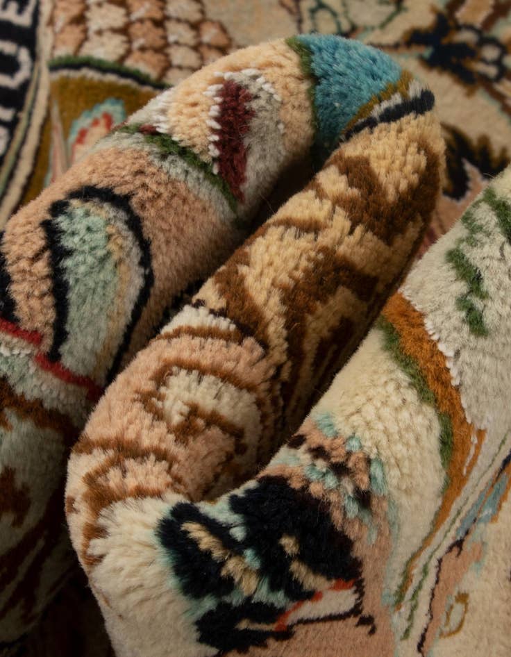 Detail image of 8' 1 x 11' 2  Hand Knotted Kashmar Persian Wool Rug