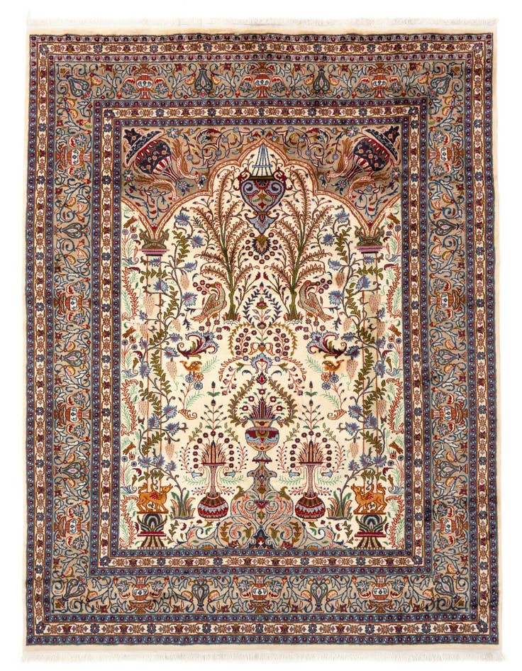 Detail image of 8' 2 x 11' 2 Hand Knotted Kashmar Persian Wool Rug