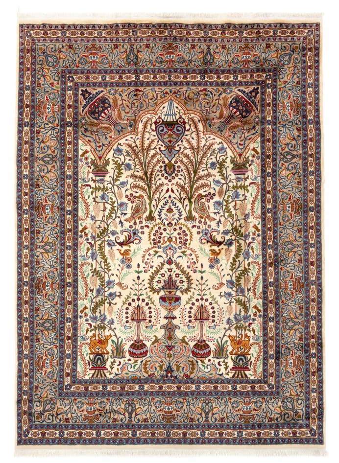 Detail image of 8' 2 x 11' 2 Hand Knotted Kashmar Persian Wool Rug