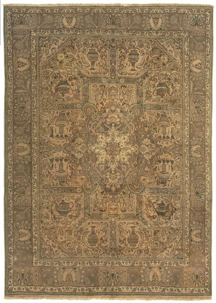 6' 5 x 9' 7 Hand Knotted Kashmar Persian Wool Rug