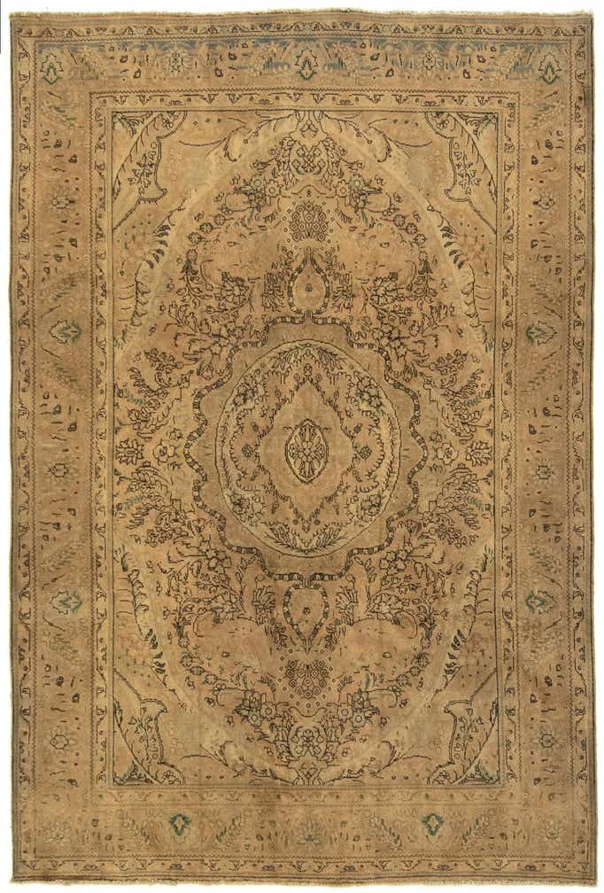 6' 6 x 9' 9 Hand Knotted Kashmar Persian Wool Rug