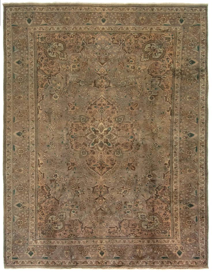 Detail image of 8' 2 x 11' 8 Hand Knotted Kashmar Persian Wool Rug