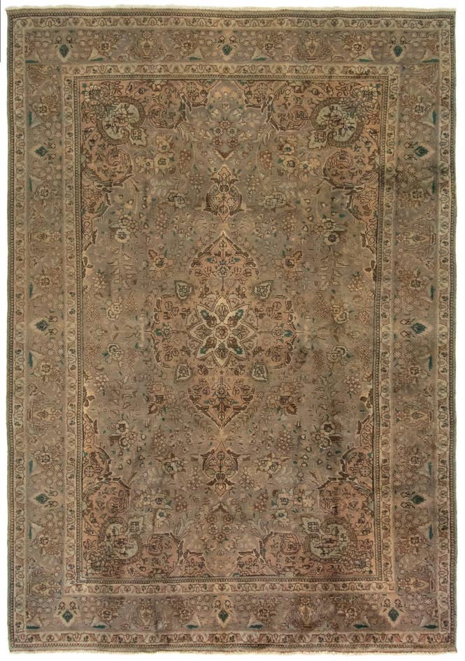 Detail image of 8' 2 x 11' 8 Hand Knotted Kashmar Persian Wool Rug