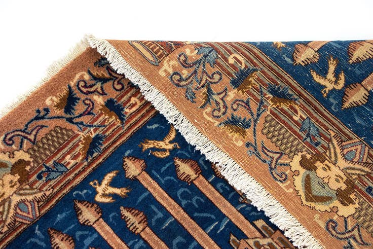 Detail image of 9' 9 x 12' 10 Hand Knotted Kashmar Persian Wool Rug