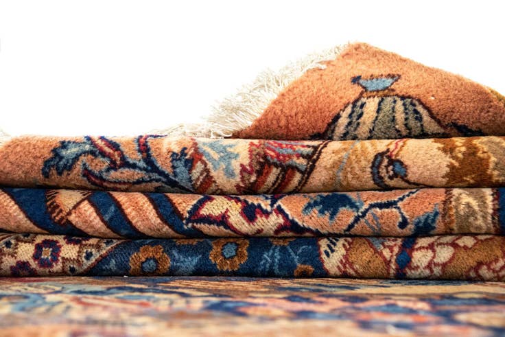 Detail image of 9' 9 x 12' 10 Hand Knotted Kashmar Persian Wool Rug