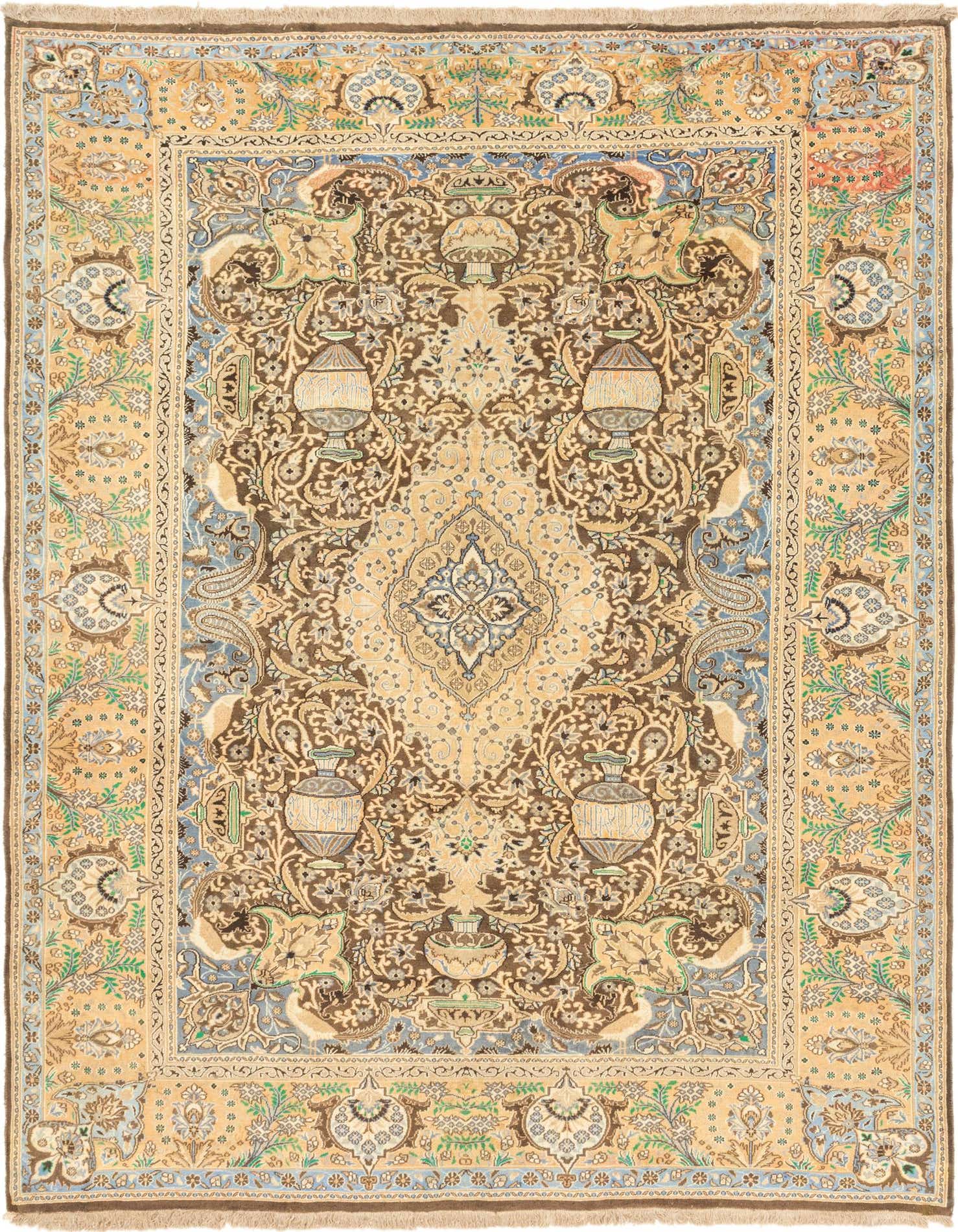9' 7 x 13' Hand Knotted Kashmar Persian Wool Rug