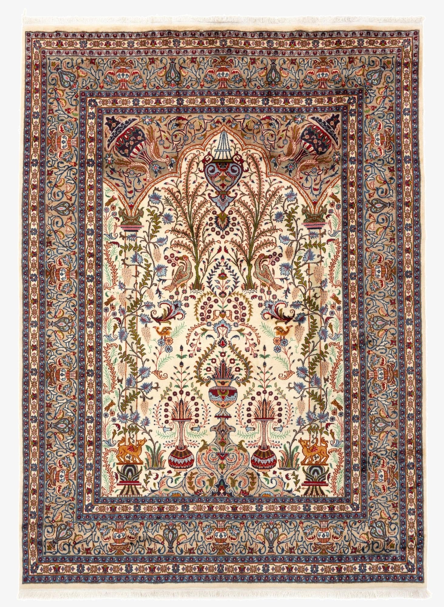 8' 2 x 11' 2  Hand Knotted Kashmar Persian Wool Rug