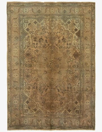 7' 1 x 10' 5 Hand Knotted Kashmar Persian Wool Rug