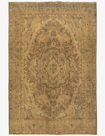 6' 6 x 9' 9 Hand Knotted Kashmar Persian Wool Rug