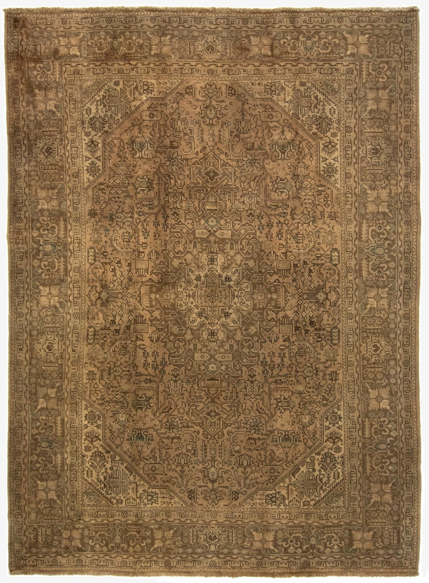 8' 1 x 11' 2  Hand Knotted Kashmar Persian Wool Rug