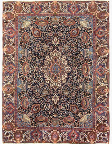 8' 11 x 11' 11 Hand Knotted Kashmar Persian Wool Rug