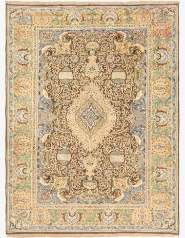 9' 7 x 13' Hand Knotted Kashmar Persian Wool Rug