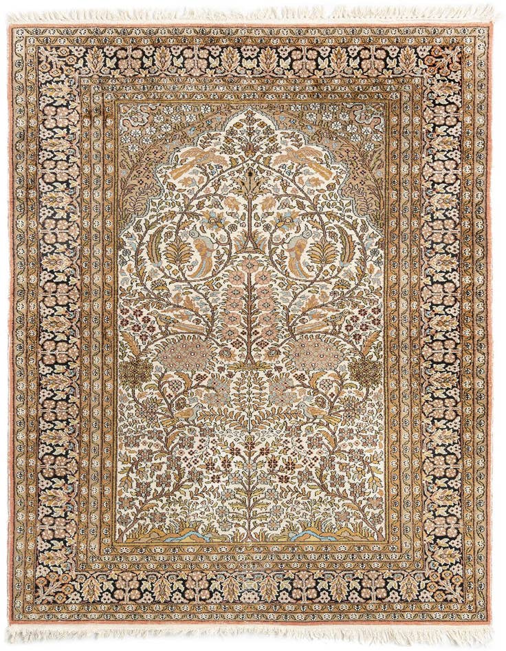 Detail image of 3' 10 x 6' 7 Kashmir Wool Rug