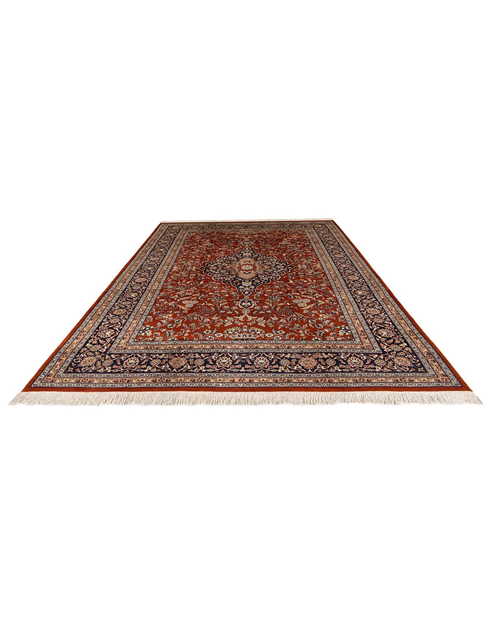 7' 1 x 10' 7 Hand Knotted Kashmir Oriental Wool Rug