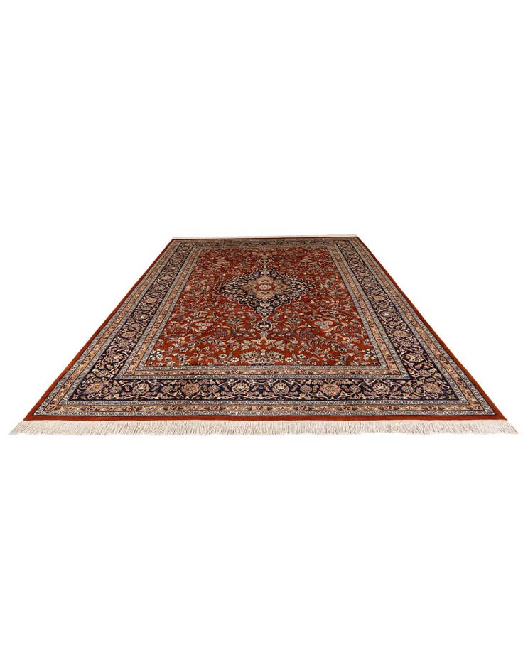 Detail image of 7' 1 x 10' 7 Hand Knotted Kashmir Oriental Wool Rug