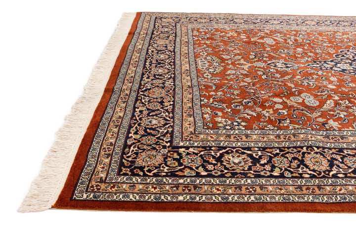 7' 1 x 10' 7 Hand Knotted Kashmir Oriental Wool Rug