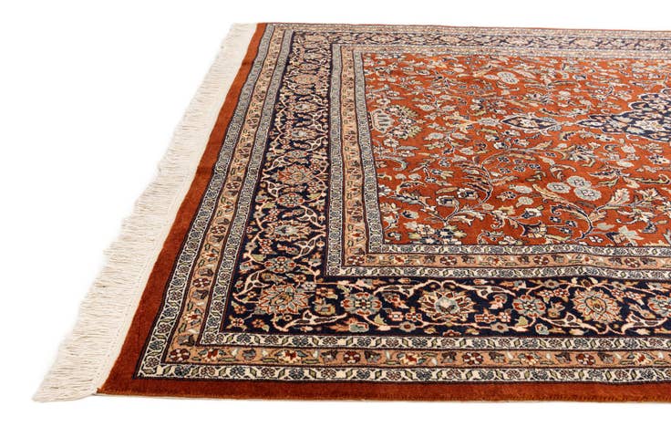 Detail image of 7' 1 x 10' 7 Hand Knotted Kashmir Oriental Wool Rug