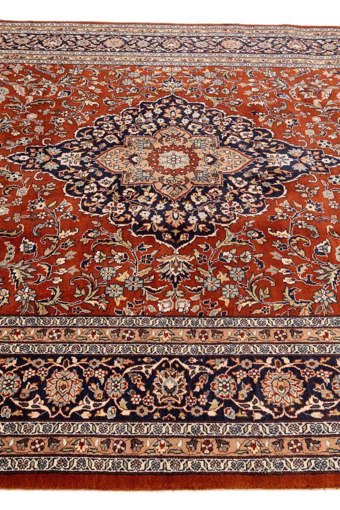 7' 1 x 10' 7 Hand Knotted Kashmir Oriental Wool Rug